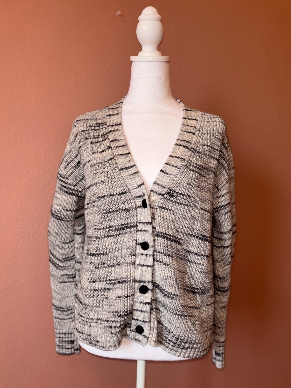 Michael Stars Marled Knit V-Neck Cardigan Size Small